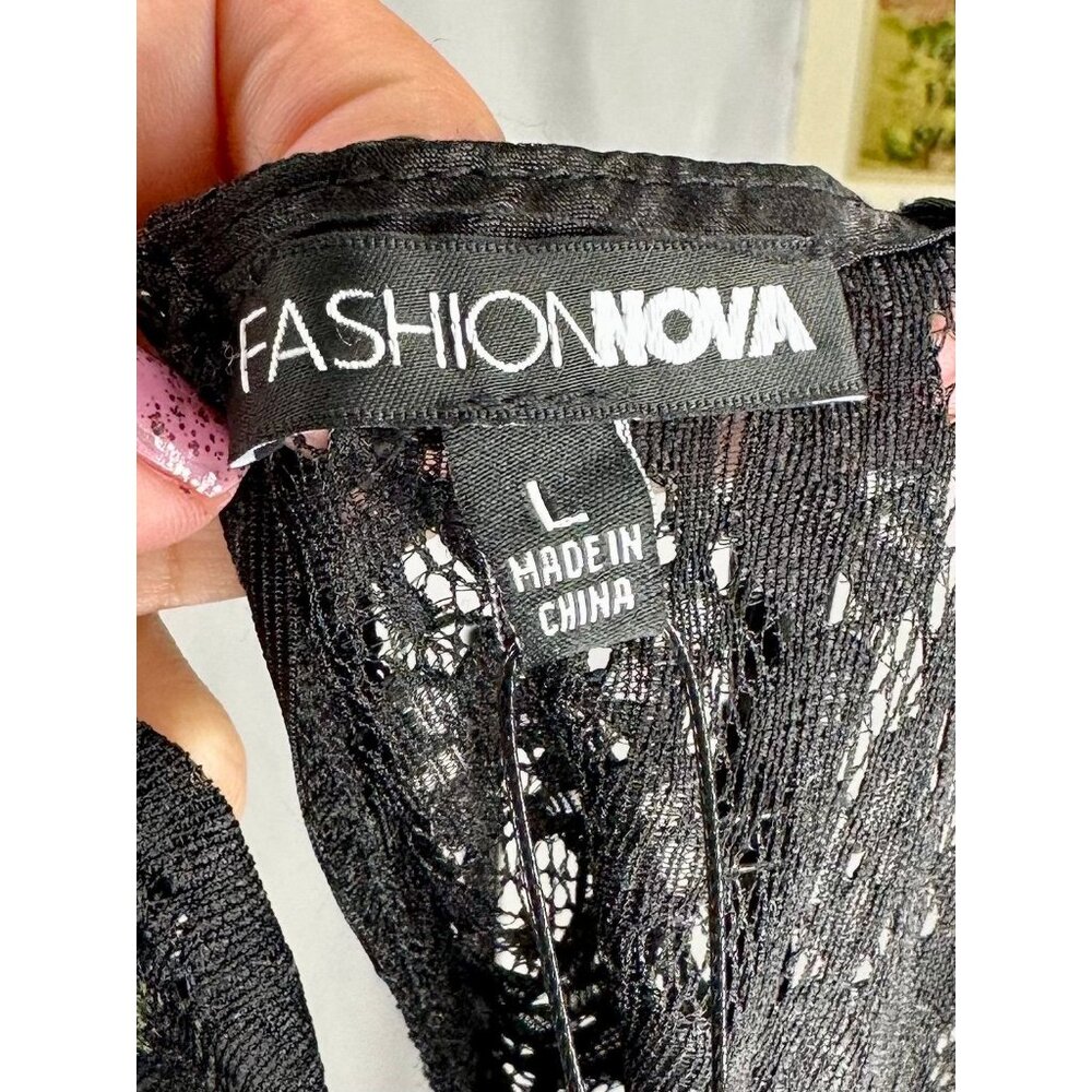 NWT Fashion Nova Lace and Cargo Jumpsuit Large - Picture 8 of 9